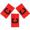 Homoyoyo 3 Pezzi Fascia da Capitano Calcio Regolabile Antiscivolo | Elastico, Identificazione Chiara del Gruppo, per Partite Ufficiali e Allenamenti, Colore Rosso