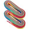 BESPORTBLE Lacci Piatti Cerati per Pattini da Hockey, Poliestere, 274 CM | Gradiente Arcobaleno, Coppia, Uso su Pattini e Sneaker, Struttura Resistente, Stile Colorato