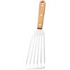 PENCHEAK Cucina multiuso in acciaio inox, manico in legno PICCOLO | Impugnatura ergonomica per una facile cottura e facile da pulire in cucina per lanciare il pesce