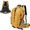 Cylosyn Zaino da campeggio per uomo donna, zaino da trekking leggero, giallo | Unisex, sospensione comfort, impermeabile 40 l, pieghevole, per trekking all'aperto, uso in campeggio
