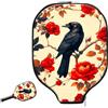 Generic pickleball Covers Crow Among Red Roses pickleball Paddle Cover | Portable antigraffio Copri paddle pickleball Racchetta Per sport L'uso Esterno Fits Most Rackets