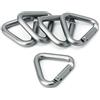 Generic 5 ganci per moschettoni triangolari | Set di 5 moschettoni triangolari, in lega di alluminio, moschettoni, moschettoni di bloccaggio, fibbia a gancio per