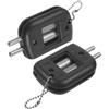 GATHINESS 2 Pezzi Affilatrice Piccola per Lame da Skate, Portatile, Nera | ABS Resistente, Doppia Estremità Utilizzabile, per Pista e Giocatori, Catena Portachiavi