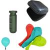 Generic Allenatore di equalizzazione 'orecchio per immersioni, ausiliario | Strumento di presa a coste in lega di alluminio con 3 palloncini scatola di immagazzinaggio accessori per apnea pesca
