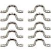 MOBUTOFU Acciaio Inox Maniglia 4mm-316 per Barca a Gobba 10 Pezzi | Uso Nautico e Vento, Colore Argento, Struttura Robusta, per Dinghy e Accessori di Bordo