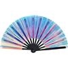 XINXWEN Ventaglio Riflettente Grande Pieghevole for Danza Sfumata | Design pieghevole portatile for un facile trasporto e stoccaggio