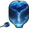 Generic Racket Cover Bag Heart-Shaped Cloud Light-Ning pickleball Paddle Cover | Impermeabile antigraffio pickleball Racket Case Per L'uso Esterno uomini e donne sport