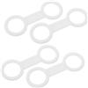 GATHINESS 4 Pezzi Fermaglio per Boccaglio in Silicone Bianco a Sgancio | Compatibilità, Design Antiscivolo, Leggero e Pratico, Accessorio per Immersione e Snorkeling