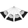 ifundom 4 Pezzi Borsa per Pallone Sportivo Singolo Coulisse, Nero | Tessuto Oxford Leggero e Traspirante, Cuciture Rinforzate, per Allenamento e Partite di Calcio
