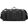 TOPPERFUN Marsupio Multifunzione da Esterno Nero in Canvas, Capiente e Leggero | Tracolla Regolabile, Pratico per Bici e Arrampicata, Borsa a Mano, Stile Semplice