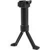 AirsoftManiacs Grip Bipiede pieghevole Combat Zone nero, impugnatura verticale tattica Rail Picatinny con gambe integrate, stabilità DMR supporto Airsoft