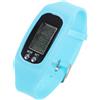 Zerodeko Braccialetto Contapassi Elettronico Multifunzione in Silicone Blu | Misurazione dei Passi, Materiale Delicato sulla Pelle, Batteria 1, 5v Ag10 Inclusa, Stile da Polso