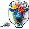 Generic Neoprene Paddle Cover Bloom Cow Head pickleball Paddle Cover | antigraffio Universale pickleball Racket Case Per uomini e donne L'uso Esterno sport