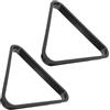 Hemobllo 2 Pezzi Triangolo Mini per Biliardo, Telaio da Snooker 25mm, Nero | Struttura Triangolare Compatta, Plastica Sottile, Finitura Liscia, per Tavoli Piccoli e Sale Giochi