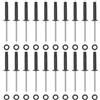 Amosfun 20 Pezzi Rivetti in Lega di Alluminio e Gomma Nera | Installazione Semplice, Affidabile e Durevole, Accessori per Kayak, Parti Sostitutive per Barche, Uso Marino