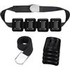 Noctepar Pesi subacquei per cintura subacquea (0,5 - 2 kg), per immersioni subacquee, cintura in nylon con chiusura rapida in metallo, per immersioni apnea e pesca con arpone