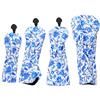 Generic 4 pezzi 1/3/5/UT pelle PU impermeabile addensare peluche copertura della testa del putter da golf copricapo in legno accessorio