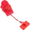 GATHINESS Chiave di Sicurezza Magnetica per Tapis, Arresto Emergenza | ABS e Magnete, Compatibile Varie Marche, Design a Morsetto Cavo, Rosso
