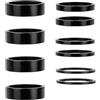 CKDSA Distanziali Serie Sterzo 1 1/8 Pollici Alluminio 8 Pezzi per MTB Corsa | Regolazione Altezza Manubrio, Attacco Manubrio, Canotto Forcella 28,6 mm, Nero, Rialzo, BMX, Pieghevoli, Mountain Bike