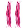 ULTECHNOVO Frange per Manubrio Bicicletta Ragazzo Ragazza 1 Paio in Poliestere Rosa | Decorazione Brillante e Colorata, per Balance Bike e Due Ruote, Guida in Zona Residenziale, Stile Elegante