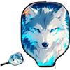 Generic Neoprene Paddle Case Wolf With Electric Light-Ning pickleball Paddle Cover | Impermeabile Portable Neoprene Paddle Cover Per sport Fits Most Rackets uomini e donne