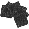 FOMIYES 6 Pezzi Tappeto per Esercizi e Tapis da Corsa, Gomma Nera | Base Stabile, Assorbe Urti e Protegge Pavimento e Attrezzo, per Palestra e Piedini Mobili
