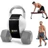 J Bryant Kettlebell - Adattatore per manubri, antiscivolo, per kettlebell Rows & Farmer's Walk, accessorio per l'allenamento regolabile per la casa palestra e i viaggi (solo cintura)