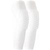 Milageto Maniche Protettive per Ginocchia Spesso, Bianco, Confezione da 2 Pezzi, L, per 42,5-60 kg