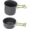 TOPINCN Set di Pentole Campeggio con Manici in Silicone per Esterni | Design compatto, impugnatura antiscivolo, lega di alluminio resistente, perfetta per i picnic