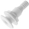 ULTECHNOVO Raccordo Passascafo Marino in Plastica Bianca 5/8 Pollici | Collegamento Versatile per Tubo, Scarico Efficiente, per Kayak e Pompa di Sentina, Resistente in Mare
