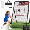 Suteck 2,1 x 1,2 m rimbalzo per pallavolo con rete extra, 5 angoli | Spike, Serve & Passing Practice, Solo Training, Storage Bag