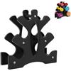 Cyrank Supporto per manubri a 3 livelli, piccolo supporto per manubri, resistente, supporto per pesi per albero di casa e palestra