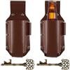 Toughtec 2 cinture per birra, portabottiglie di birra, marrone | Cintura portabottiglie con apribottiglie, portabevande universale, per carnevale, Oktoberfest