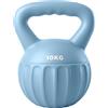 SPORTNOW Kettlebell 10 kg riempita di sabbia per principianti Blu | Manubrio per pesi per allenamento di forza a casa