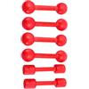 Toyvian 6 Pezzi Manubrio in Legno Rosso, Portatile per Casa e Palestra | Attrezzo per Allenamento, Uso Domestico e Palestra, Adatto a Ragazzi, Colore Rosso