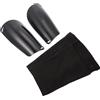 DEEPCRAFF Calze Parastinchi Calcio Antiscivolo Protezione Impatto, Nere | PU e Nylon, Design Ergonomico per Polpaccio e Tibia, Adatte al Football e Agli Appassionati Sportivi