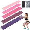 Zqkimzi Fascia di resistenza per yoga, 5 pezzi | Fasce elastiche per esercizi per gambe, braccia, schiena, glutei, casa, squat, pilates, allenamento della forza