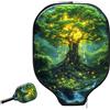 Generic Neoprene Paddle Cover Glowing Tree Magical Forests pickleball Paddle Cover | antigraffio Universale Custodia per racchetta da pickleball Per uomini e donne L'uso Esterno sport