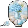 Generic pickleball Racket Case Hydrangea Beach Shells pickleball Paddle Cover | Universale Impermeabile Neoprene Paddle Cover Per Allenamento L'uso Esterno uomini e donne