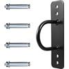 GATHINESS Kit Fissaggio Corda per Attrezzi Fitness, Gancio in Acciaio | Montaggio a Parete e Soffitto, Uso Domestico e Sportivo, Ferro Alloy, Colore Nero, Portata Elevata