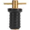 aqxreight Tappo di Scarico con Maniglia a T in Ottone per Barche Marine Design in Gomma e Ottone per Yacht e, Tappo di Drenaggio da 0,6 Pollici (0,6 Pollici)
