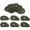 ifundom 12 Pezzi Coperture per Mazze da Golf in Pu, Set da 12 | Protezione per Ferro e Putter, Uso Esterno su Campo, Finitura Elegante, Facile da Usare