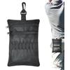 Generic Sacca per tee da golf capacità 20 x 14 cm con clip e cerniera | Porta Accessori da Golf e Sacchetta Per Adulti Amanti Famiglia Amici Professionisti Appassionati