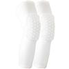 Milageto Maniche Protettive per Ginocchia Spesso, Bianco, Confezione da 2 Pezzi, M, per 27,5-42,5 kg