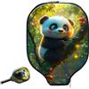 Generic Racket Sleeve Sunlit Panda Cub On Tree Branch pickleball Paddle Cover | antigraffio Impermeabile Neoprene Paddle Cover Per Allenamento L'uso Esterno Fits Most Rackets