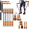 Zqkimzi - Set di barre da pilates portatile e regolabile per allenamento di | Attrezzo per allenamento muscolare multifunzione, per palestra, donne, uomini, principianti, atleti,
