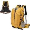 NIDONE Zaino Trekking per Uomo Donna, Zaino da campeggio impermeabile, Giallo | Unisex, sospensione comfort, impermeabile 40 l, pieghevole, per trekking all'aperto, uso in campeggio