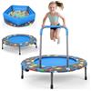 Mechprip Trampolino elastico per bambini, pieghevole, 3 in 1, multifunzione | Portata fino a 150 kg, con piscina di palline e 100 palline per interni ed esterni, per saltare fitness per bambini