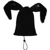 DEEPCRAFF Copricasco da Sci Creativo Orecchie, Maglia Elastica Nera | Stile Cartone Animato Divertente, Mantiene la Forma, Isolamento, Adatto a Sci e Sport Invernali
