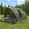 IBUQDDV Tenda verde oliva, 400 x 260 x 200 cm, poliestere e acciaio